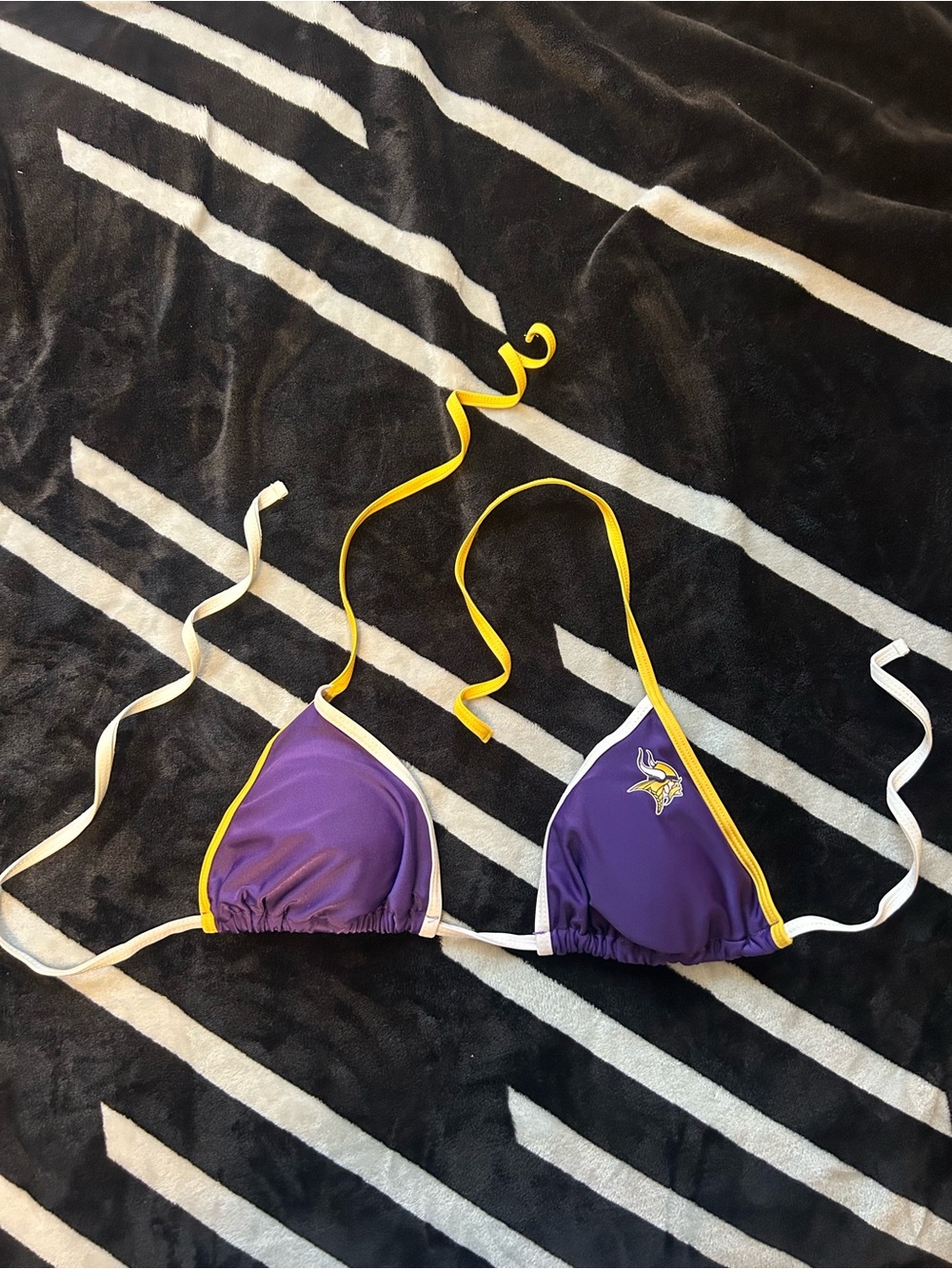 Minnesota Vikings Purple Triangle Bikini Top